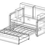 Диван Юго М 2 BMS(Выкатной с ламелями)