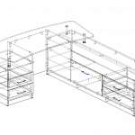 Схема сборки Письменный стол Идеалист BMS