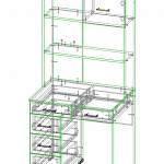 Схема сборки Компьютерный стол Робин глянец 3 BMS