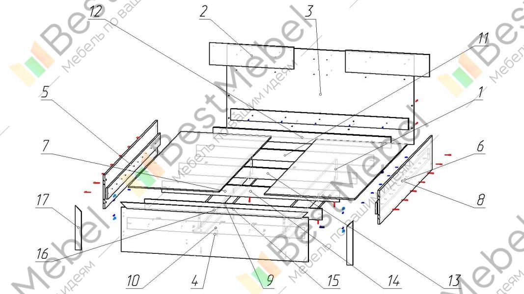 Сборка кровати камелия