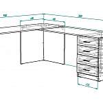 Схема сборки Стол офисный угловой Рон 38 BMS