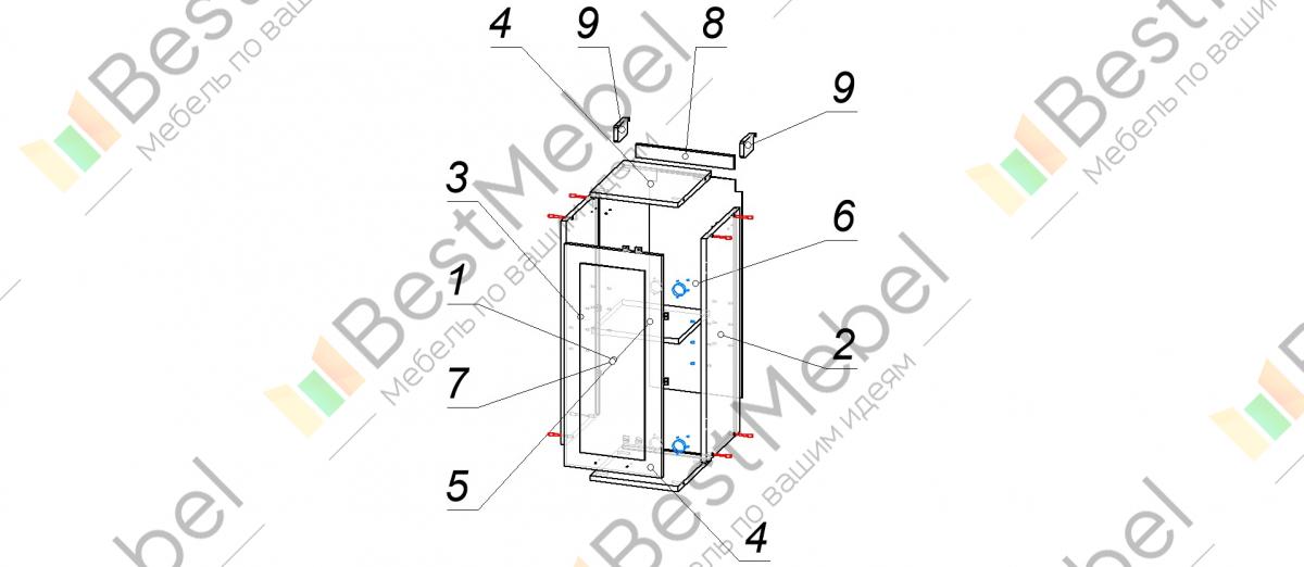Шкаф палермо схема сборки