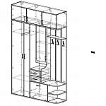 ЭСКИЗ Прихожая 1  (1500х2400х400)