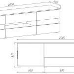 Тумба под тв Аталанта (2000х550х450)