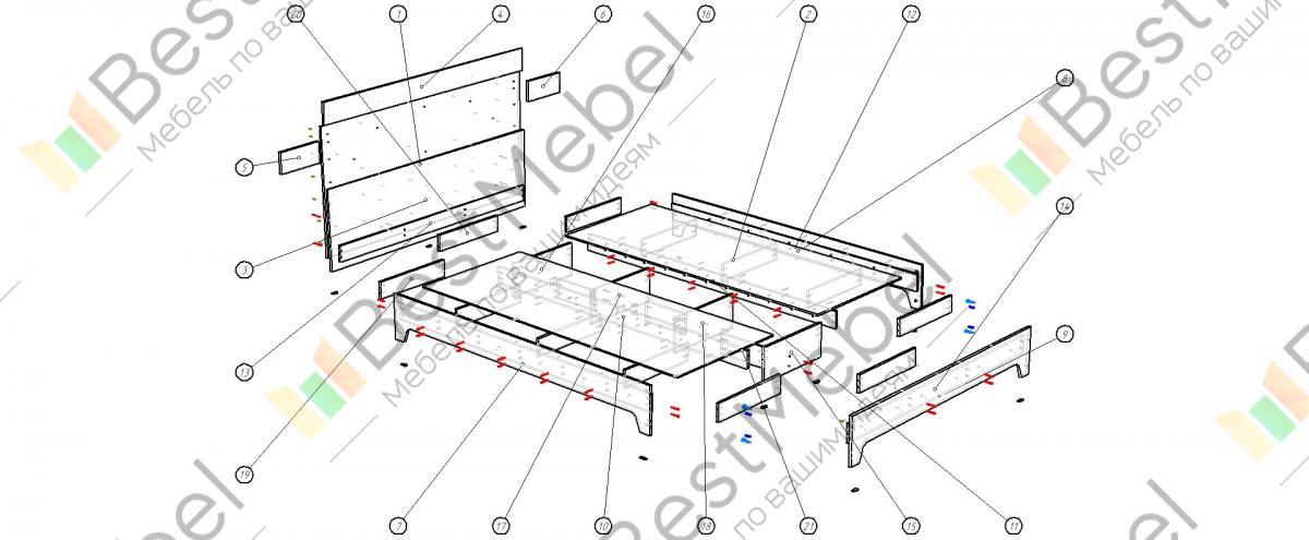Кровать верона схема сборки
