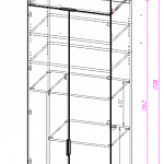 Шкаф для стиральной  машины  (874х2728х600)
